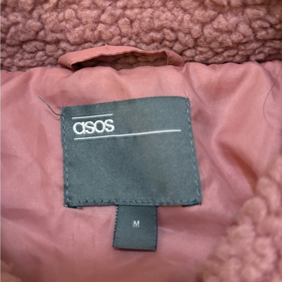 Asos fuzzy pink jacket women’s size medium - Picture 7 of 9